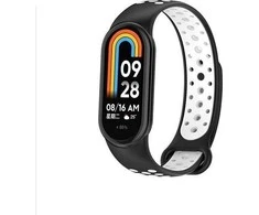 Beline apyrankė Mi Band 9/8 design juodos ir baltos spalvos