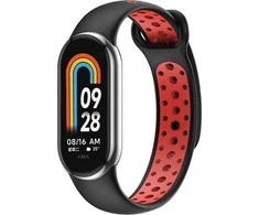 Beline apyrankė Mi Band 9/8 design juodos ir raudonos spalvos