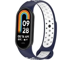 Beline apyrankė Mi Band 9/8 design mėlynos ir baltos spalvos