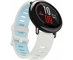 Beline apyrankė Watch 20mm Double Color silikoninė baltos ir mėlynos spalvos box