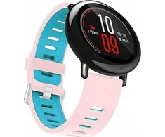 Beline apyrankė Watch 20mm Double Color silikoninė rožinės ir mėlynos spalvos box