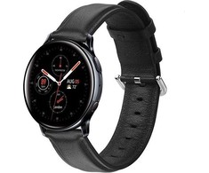 Išmaniojo laikrodžio odinis Samsung Gear S3/Samsung Galaxy Watch/Active/Watch 3/Huawei Watch GT/GT 2/GT 2 Pro dirželis Beline, Juodos spalvos, 20mm