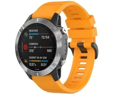 Dirželis Beline Silicone do Garmin Enduro 3 / Enduro 2 / D2 Mach 1 Pro / Fenix 8 / Fenix 7X Pro / Instinct 2X Solar / Epix Pro / Quatix 7X / Tactix 7 oranžinė