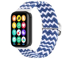 Telcon Mėlyna BRAIDED STRAP MI BAND 8 PRO/M8 PRO (10) Mėlynas AND Baltas