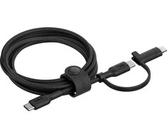 Belkin BOOST CHARGE 2-in-1 įkroviklis su USB-C/Lig. 1,5 m sw.CAC003hq1.5MBK