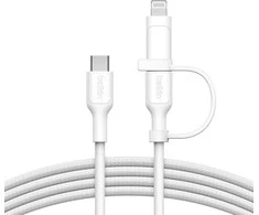 Belkin BOOST CHARGE 2-in-1 įkroviklis su USB-C/Lig. 1,5m ws.CAC003hq1.5MWH