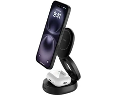 Belkin reguliuojamas „Boost Charge“ įkroviklis, 2 viename, „Channel Qi2“ akumuliatorius, WIZ035kqBK