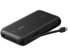 Belkin Powerbank 20 000 mAh do Nintendo Switch 2, 30W, įmontuotas kabelis USB-C, juoda
