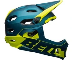 Bell Helm full face BELL SUPER DH MIPS SPHERIFINĖ matinė blizgi mėlyna hi- viez roz. L (58-62 cm) (NAUJA)