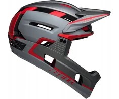 Bell Kask viso veido BELL SUPER AIR R MIPS Spherical matinis pilkas raudonas rožinis. L (59-63 cm) (NAUJA)