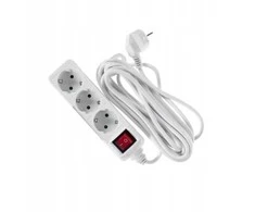 Bellight Bikuva.lt Elektros ilgiklis 3 lizdai, 5 metrai, su įžeminimu ir jungikliu, 3x1,5mm