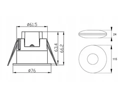 Bemko Įleidžiamas būvio daviklis, baltas, IP54, max 1200W, 360°, max 6m