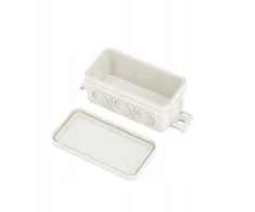 Bemko Įmontuojama instaliacinė dėžutė 85x45x37MM IP55 8P šviesiai pilka E04-PI08-IP55