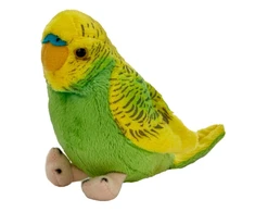 Beppe Pliušinis žaislas - žalia banguotoji papūgėlė, 13 cm