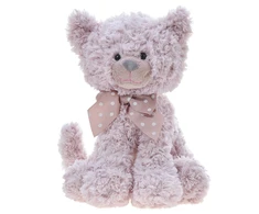 Beppe Pliušinis žaislas - rožinis kačiukas su kaspinu "Beatrice", 25 cm