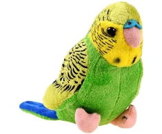Beppe Pliušinis žaislas - žalia banguotoji papūgėlė, 13 cm