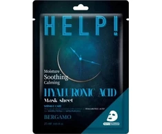 Bergamo Help Lakštinė veido kaukė su hialurono rūgštimi, 25 ml