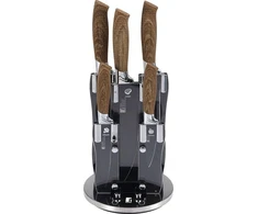 Bergner BERGNER Nerūdijančio plieno peilių rinkinys Walsrode – 5 vienetai + stovas