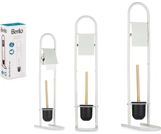 Berilo Metal tualetinio popieriaus ir šepetėlių stovas FRESHY su bambuko elementais