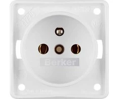 Berker Integro Flow viengubas lizdas su/be sniego baltumo matinės spalvos (0961852502)