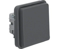 Hager Polo 6768803515 Berker W.1 Vienvietis lizdas su IP55 moduliu / be jo pilka 6768803515