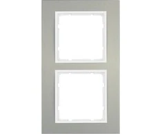 Hager Polo Berker Dvikampis B.3 aliuminio / balta (10123904)