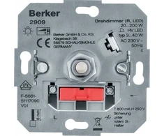 Berker Vienos platformos rotacinio reguliatoriaus apkrova R 20-200 W, LED 3-40 W 2909
