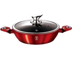 WOK CASSER GRANITE 32CM 4,9L BERLINGER HAUS METALLIC LINE BURGUNDY BH-1264-N