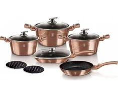 11 DALIES PUODŲ RINKINYS. BERLINGER HAUS METALLIC LINE ROSEGOLD BH-6191