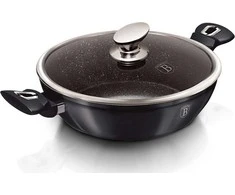 ŽEMAS PUODAS SU DANGIU GRANITE 4.9L 32cm BERLINGER HAUS METALLIC LINE Carbon Pro BH-6899