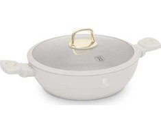 Berlinger Haus PLOKŠČIAS TITANINIS PUODAS SU DANGIU 28cm BERLINGER HAUS BH-8068 SAHARA