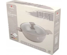 Berlinger Haus PLOKŠČIAS TITANINIS PUODAS SU DANGIU 30cm BERLINGER HAUS BH-8099 TAUPE