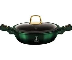 ŽEMAS GRANITINIS PUODAS 3,8L 28CM BERLINGER HAUS METALLIC LINE EMERALD BH-6060