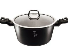 Berlinger Haus Puodas su dangčiu BERLINGERHAUS Juodas Sidabrinis, juodos sp., ø24 cm