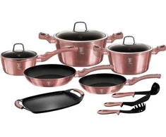 PUODŲ RINKINYS 12 ELE. BERLINGER HAUS METALLIC iROSE LINE BH-6044