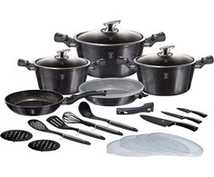 Berlinger Haus Puodų komplektas Metallic Line Carbon Pro Edition, 22 dalių | BH-7181