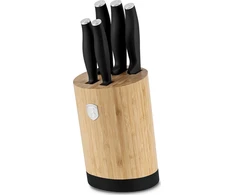 Berlinger Haus Rinkinys NOŻY BERLINGER HAUS BH-2753 MATTE Juodas W BLOKU BAMBUSOWYM