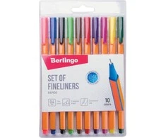 Berlingo, Rapido fineliner rinkinys, spalvotas, 10vnt, 0,4mm