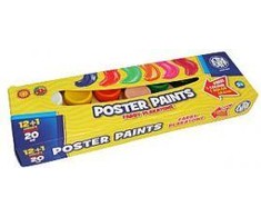 Bertus Plakatų dažai 13 spalvų 20 ml ASTRA 301115005