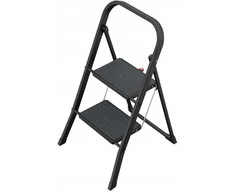 Hailo Folding step bench K44 StandardLine / steel / 2 steps, safety handle / juodas