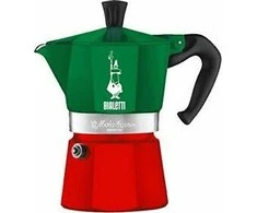 Bialetti Moka Express Italia 3TZ (150 ml) raudona-žalia