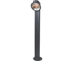 BestService Lumax Vesta LOB203 toršeras sodo šviestuvas IP54 lauko modernus stulpelio vamzdinis dubuo 1x6W LED 4000K grafitas
