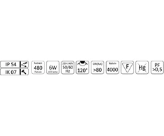 BestService Lumax Vesta LOB203 toršeras sodo šviestuvas IP54 lauko modernus stulpelio vamzdinis dubuo 1x6W LED 4000K grafitas