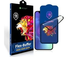 Bestsuit Flex-Buffer Hybrid Glass 5D su antibakterine Biomaster danga Apple iPhone 12 mini Juodas