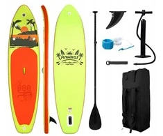 Bestway Irklentės ir irklentės komplektas plaukimui 7in1, geltonas, KUBISPORT, 335x84x15 cm