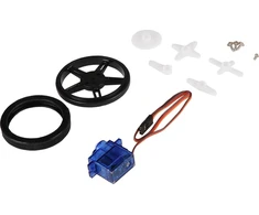 Servo variklis 1.5kg/cm (6V) 360° sukimo kampo FS90R su ratuku JOY-IT