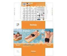 Pripučiamas čiužinys Bestway 43836, rudas/baltas, 183x84cm