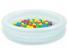 Rožinis baseinas 91x20cm + BESTWAY kamuoliai