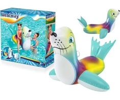Bestway Colorful inflatable SEAL for swimming with handles 157 x 114 cm 41479