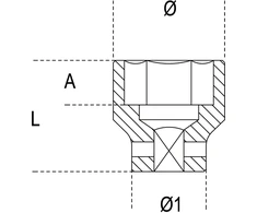 Beta Tools 1/2 colio 19 mm 6 taškų smūginė galvutė (007200019)